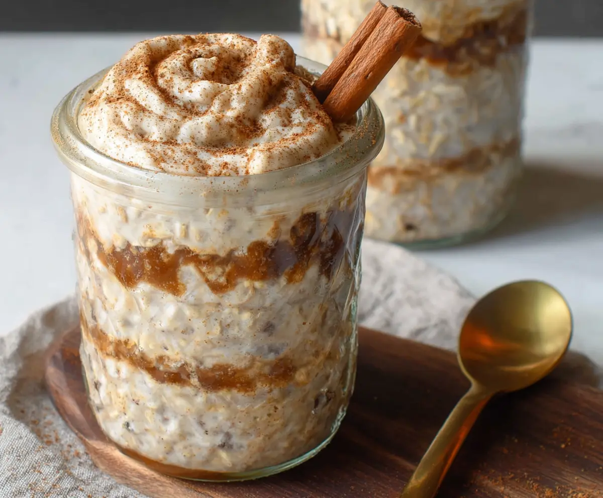 Easy Cinnamon Roll Overnight Oats