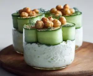 Cottage Cheese Cucumber Snack Cups