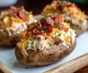 Crack Chicken Stuffed Potatoes