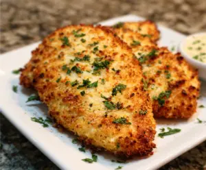 Crispy Air Fryer Parmesan Crusted Chicken