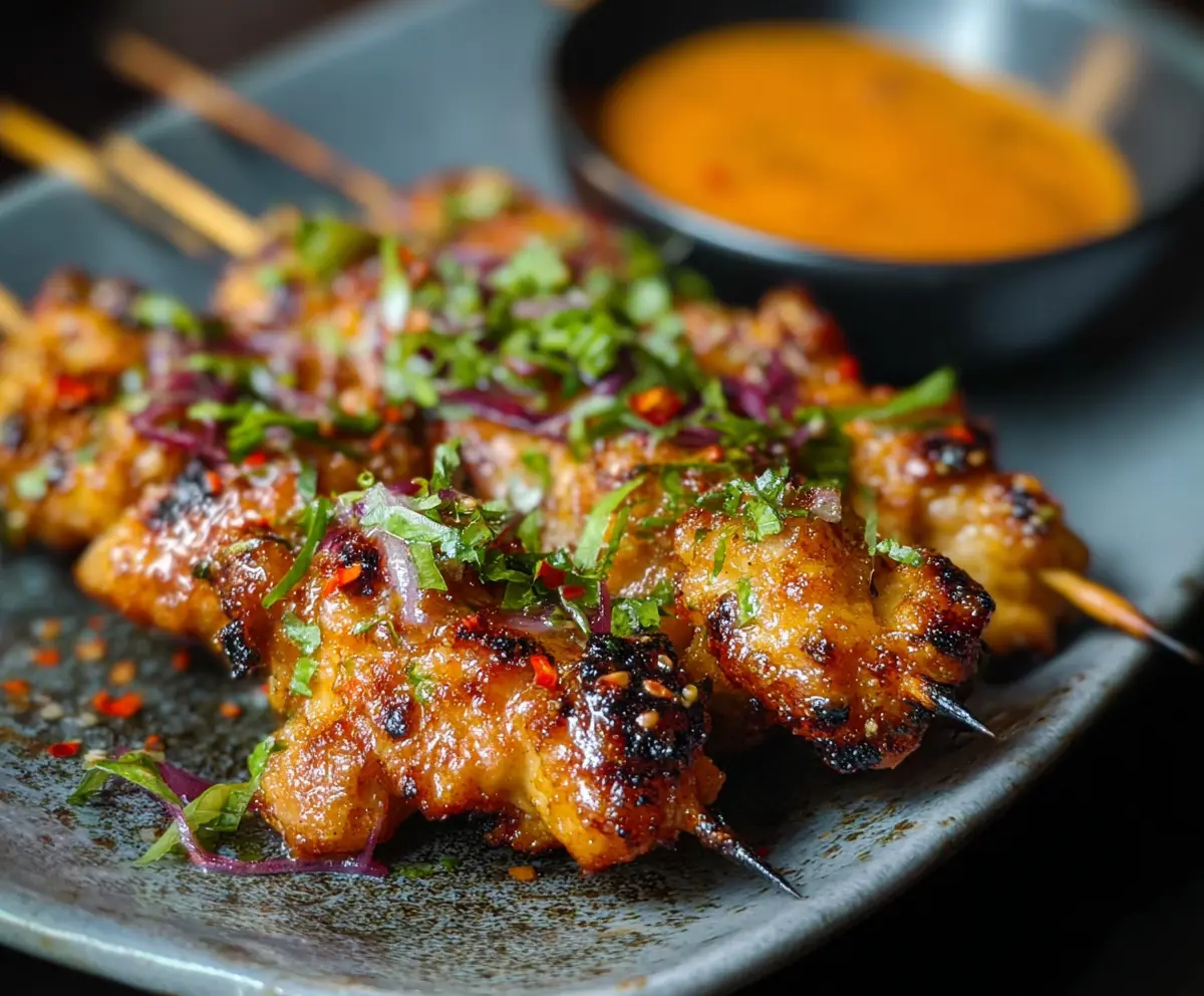 Crispy Bang Bang Chicken Skewers Recipe