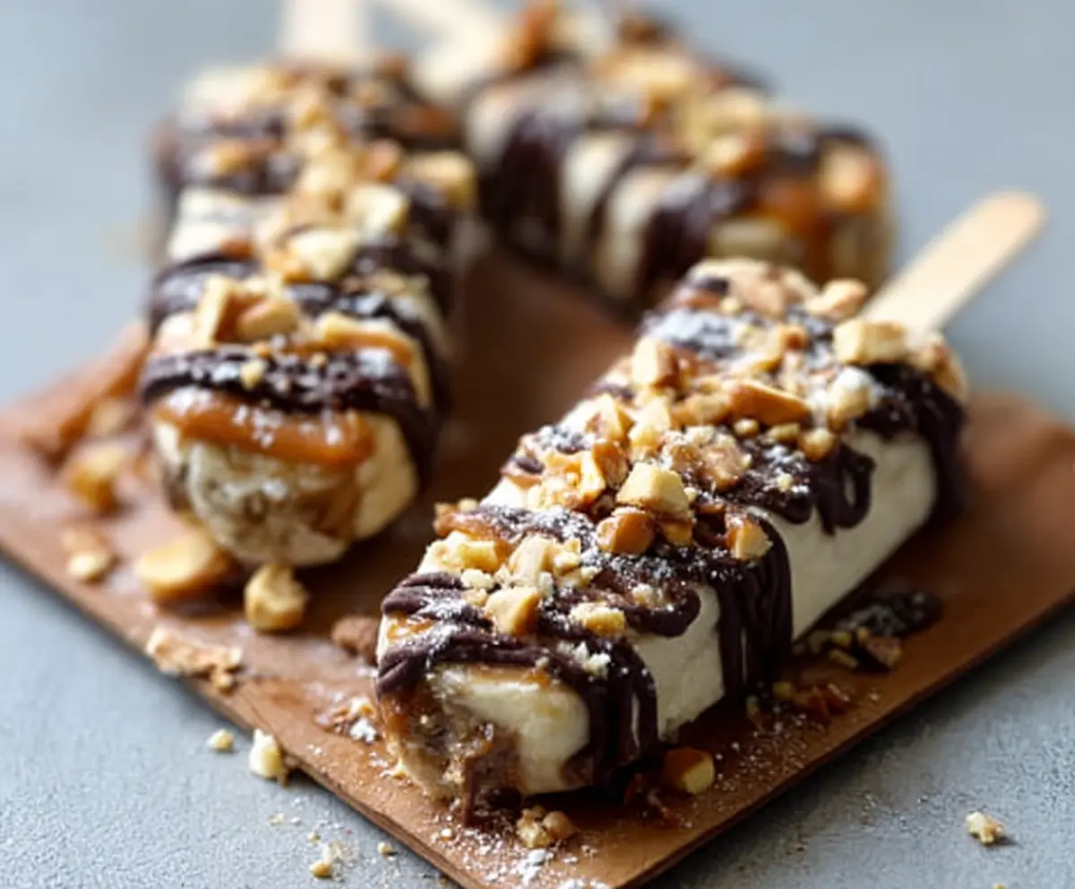 Easy Frozen Banana Snickers Treat