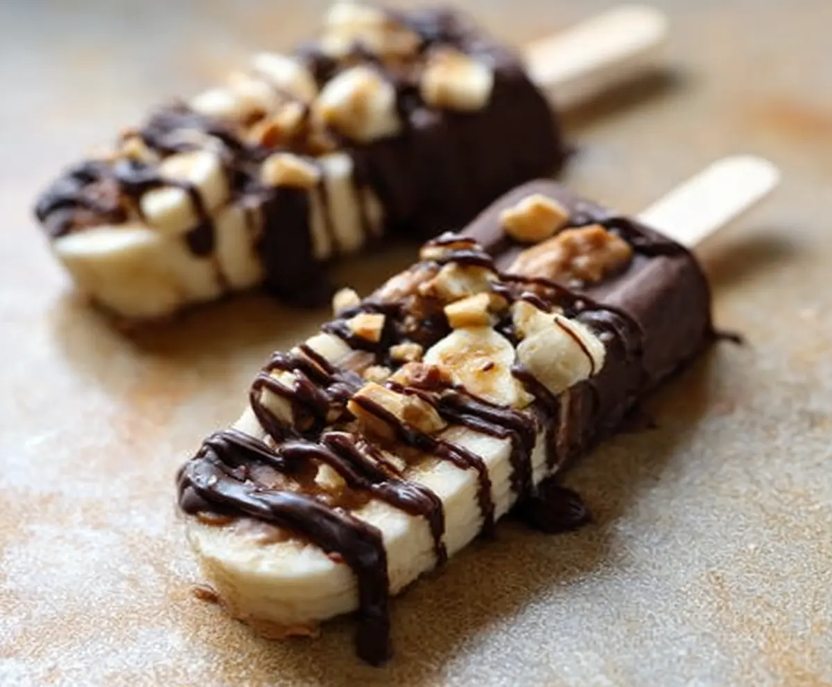 Delicious Frozen Banana Snickers dessert with creamy banana, caramel, and crunchy Snickers pieces.