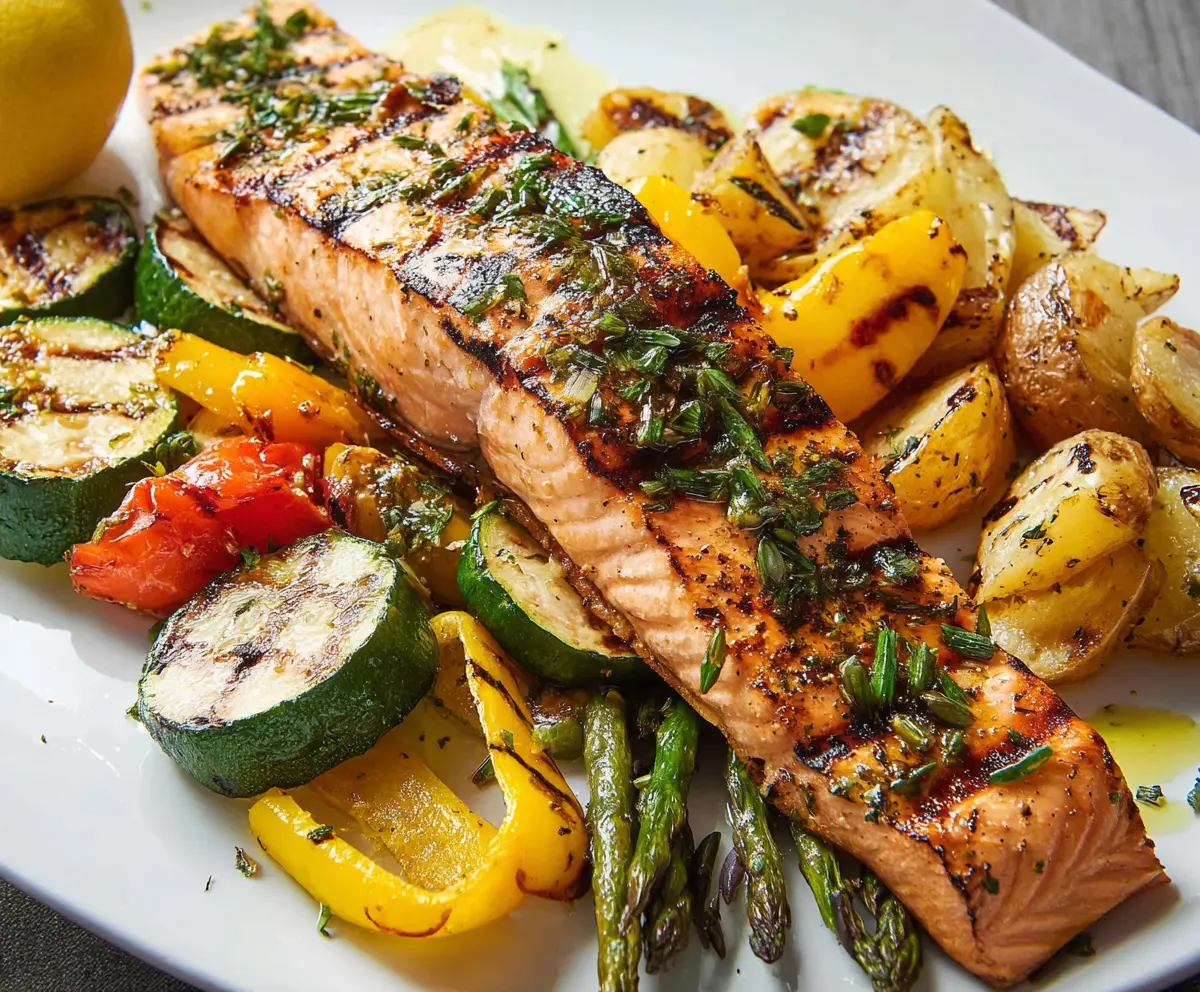 Easy Grilled Salmon & Veggies