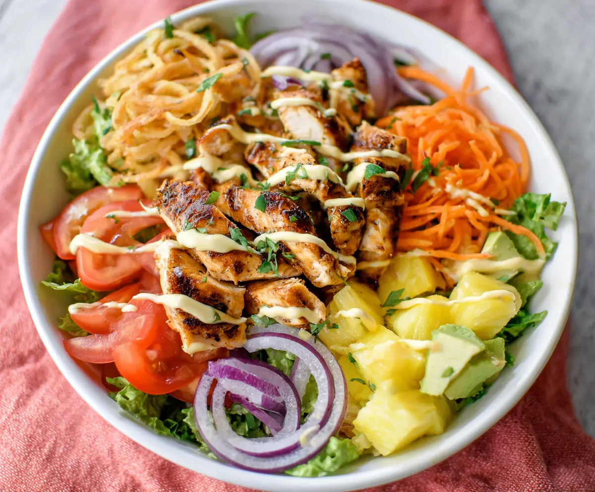 Easy Hawaiian Chicken Salad Bowl