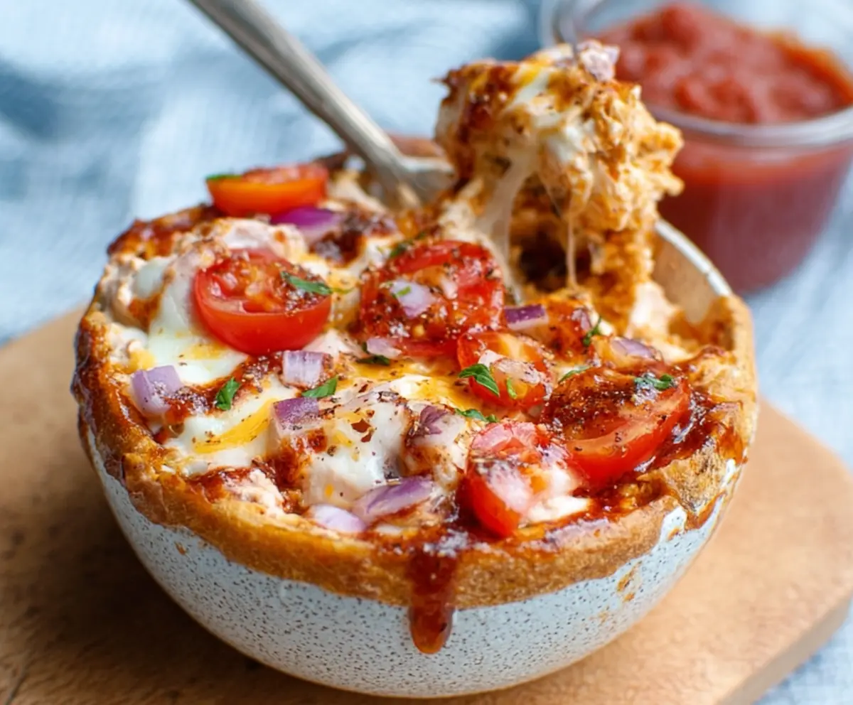 Healthy Cottage Cheese Pizza Bowl