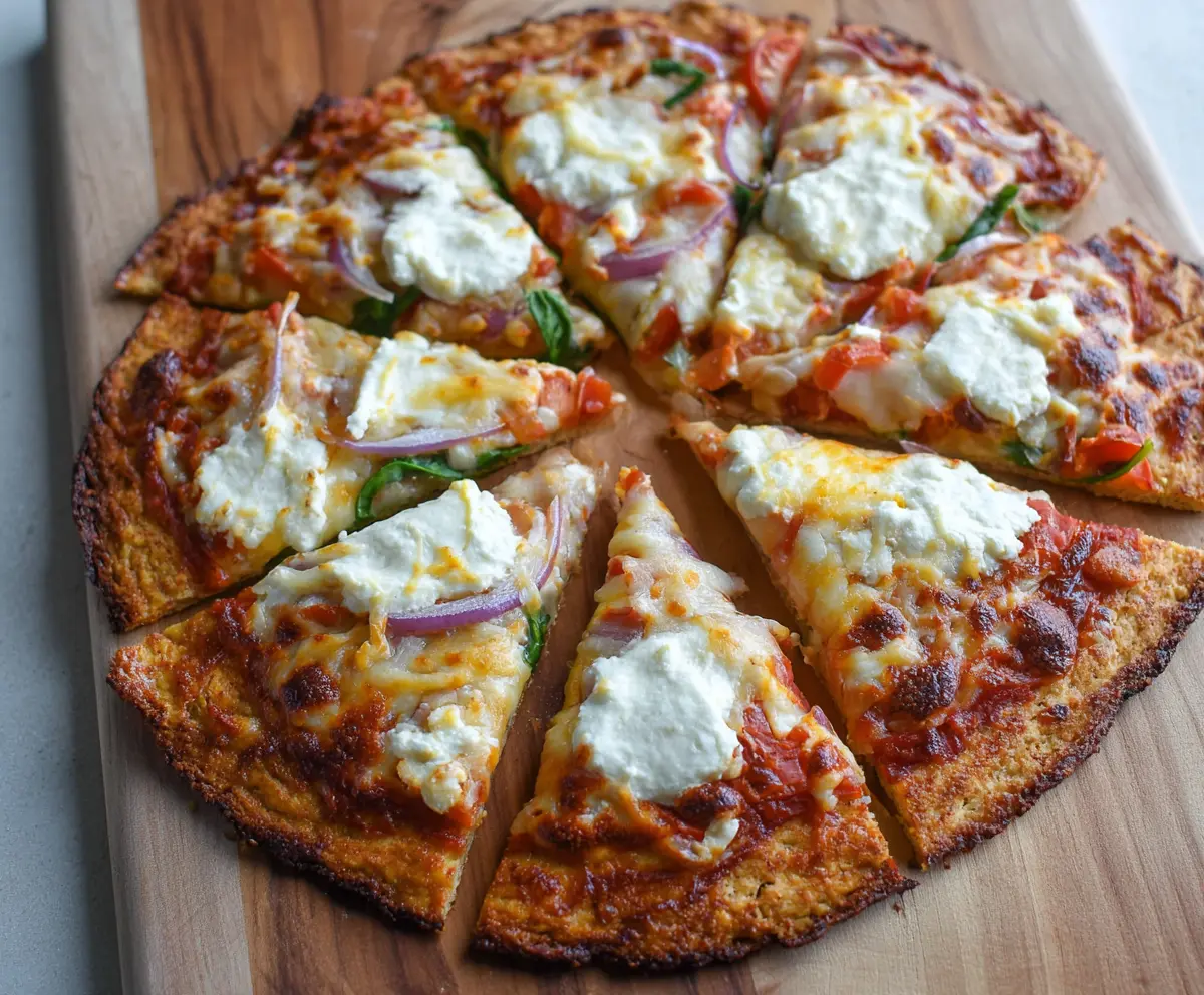 High Protein Cottage Cheese Pizza