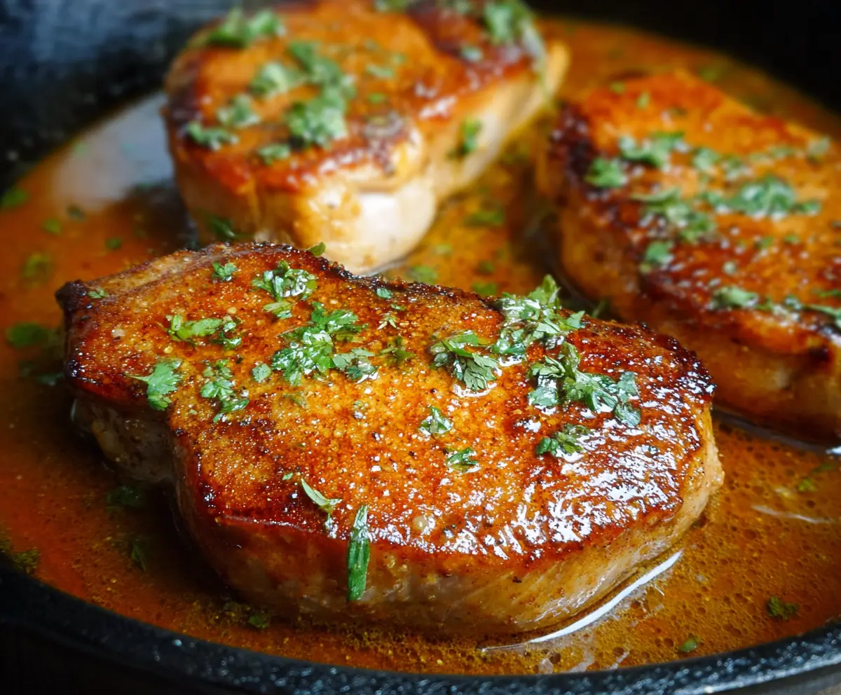 Juicy Pan Seared Pork Chops Recipe