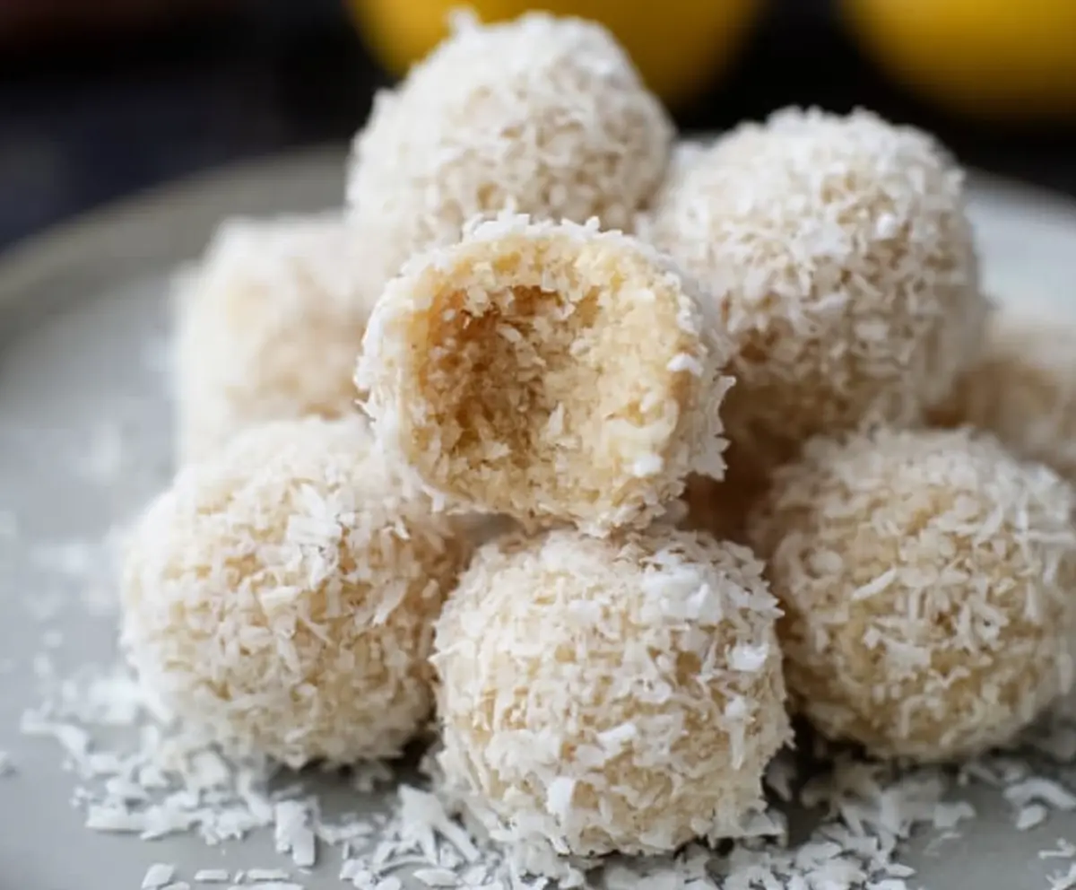Easy Lemon Coconut Protein Balls