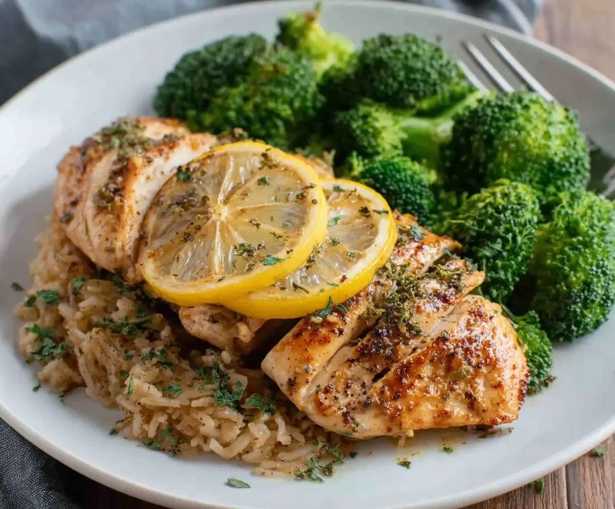 Easy Lemon Garlic Chicken & Broccoli