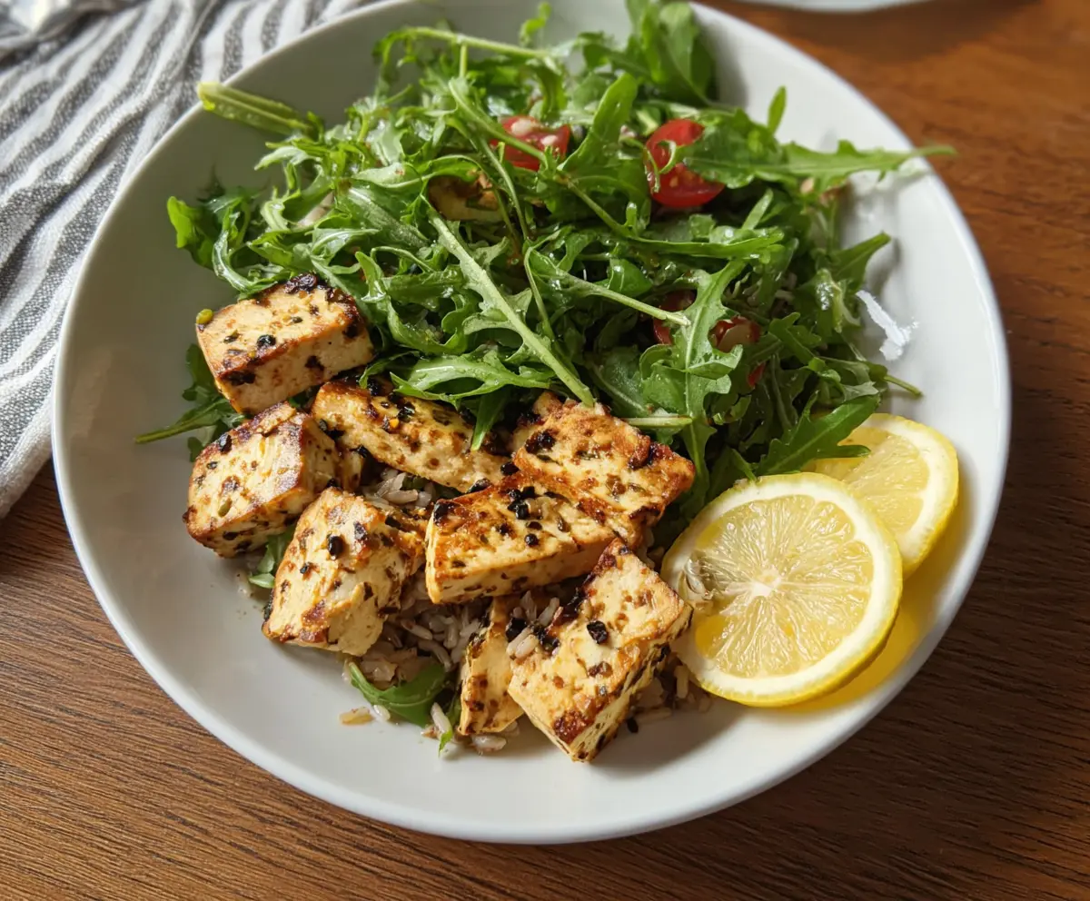 Easy Lemon-Garlic Tofu Salad