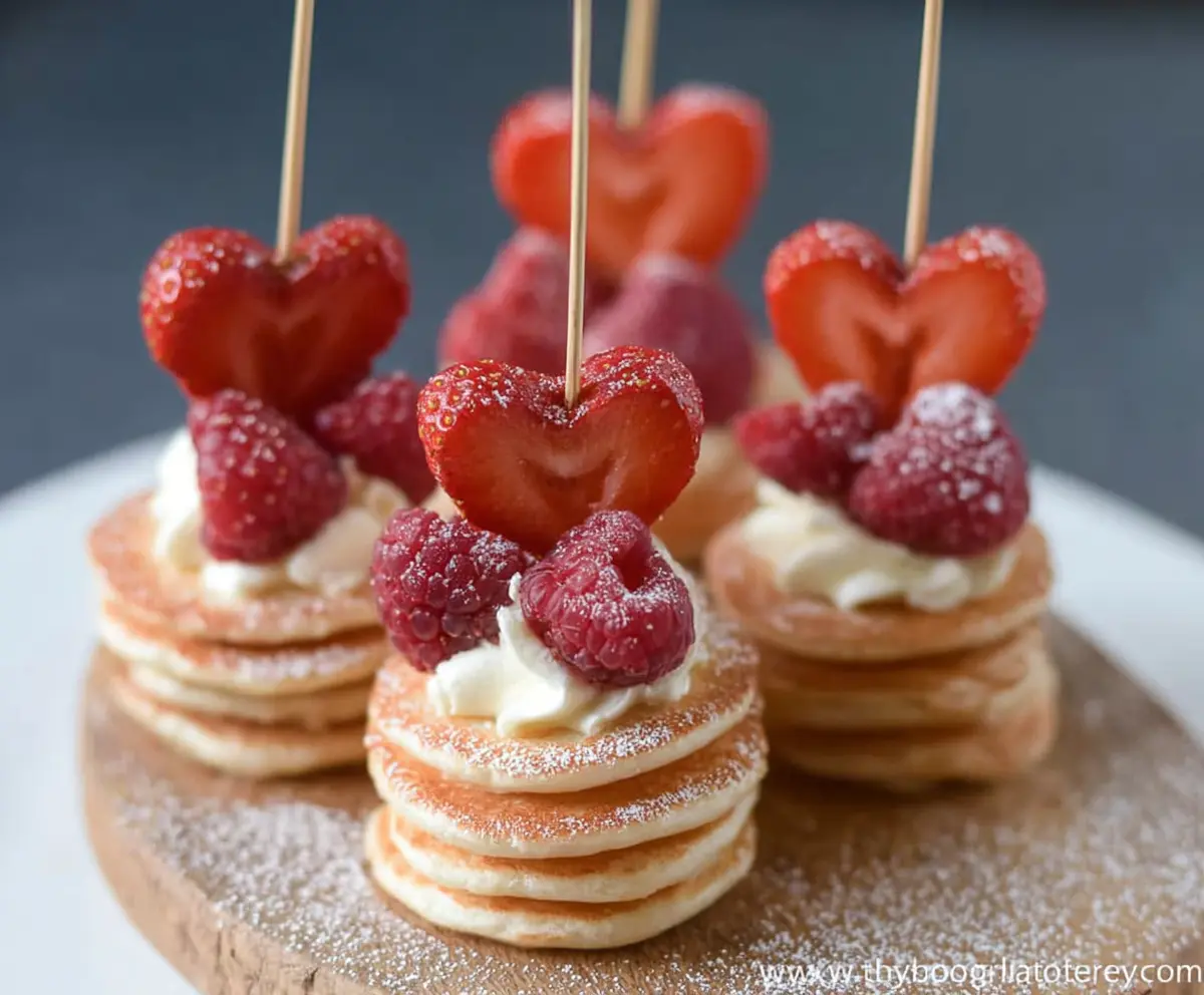 Mini Heart Pancake Stacks Recipe