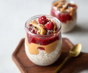 Peanut Butter and Jelly Overnight Oats