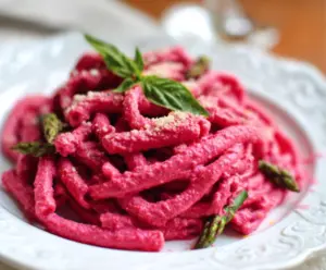 Pink Pasta with Creamy Beet Sauce