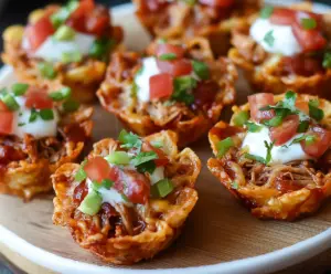Pulled Pork Nacho Cups