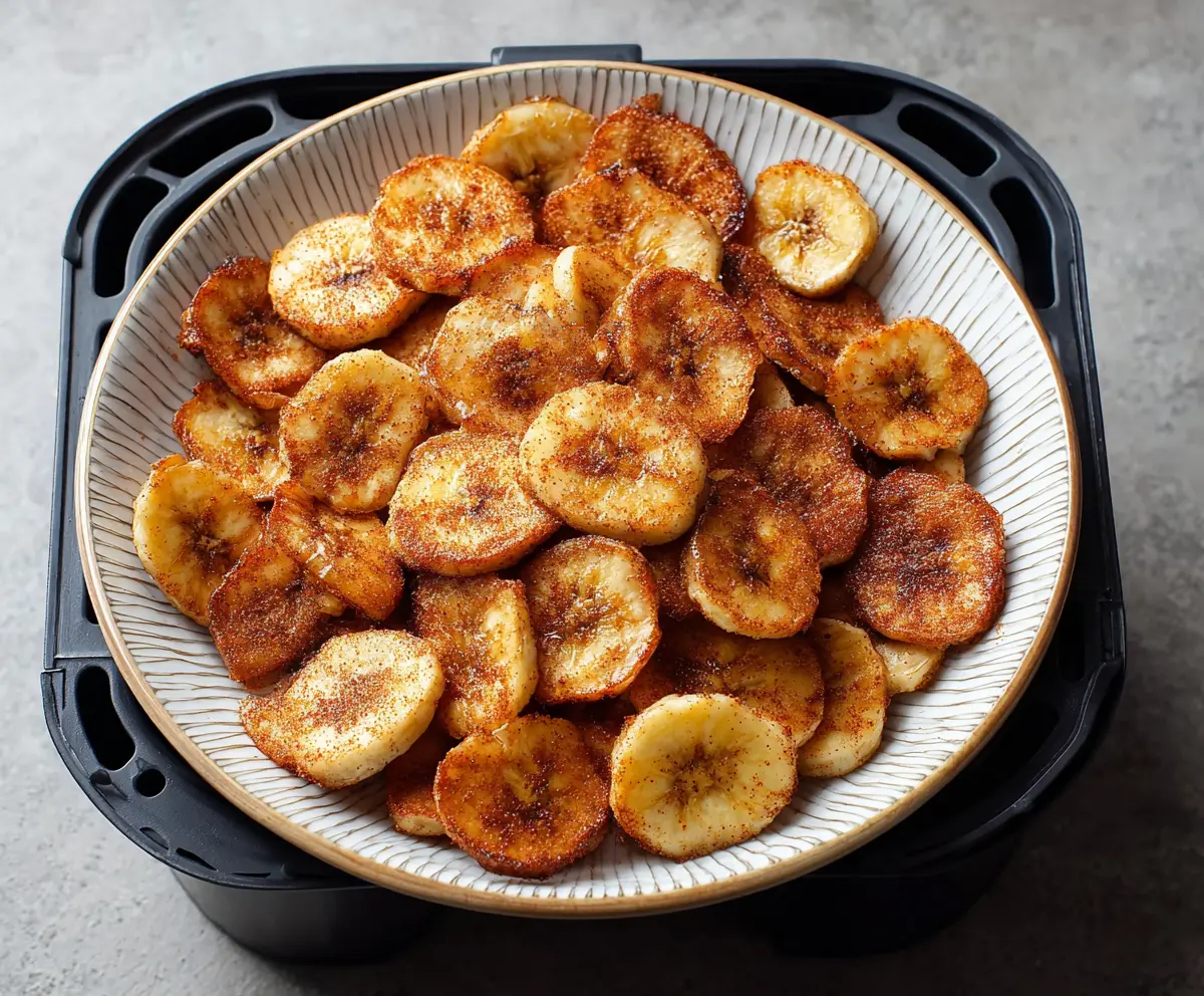Quick Air Fryer Cinnamon Banana Chips