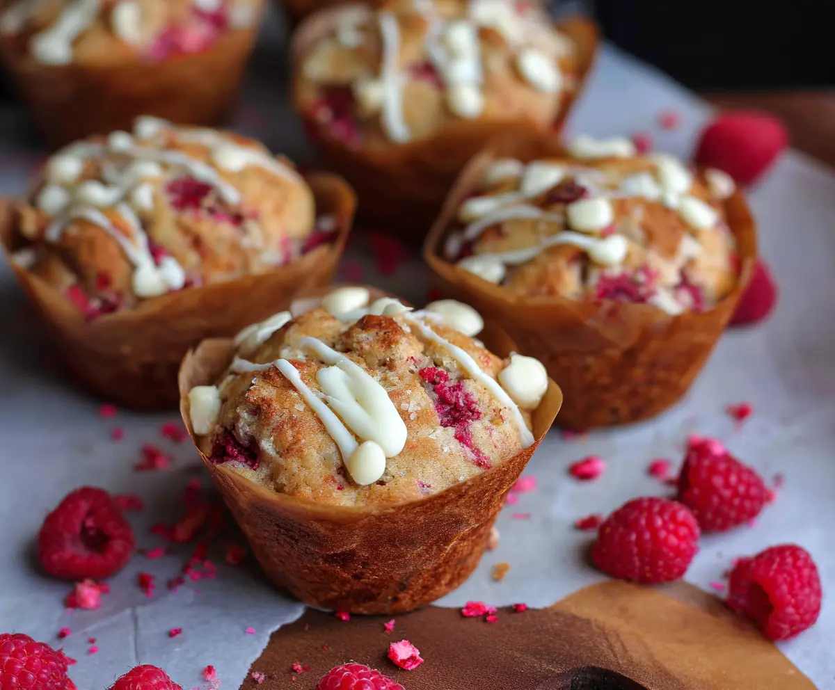 Easy Raspberry White Chocolate Muffins