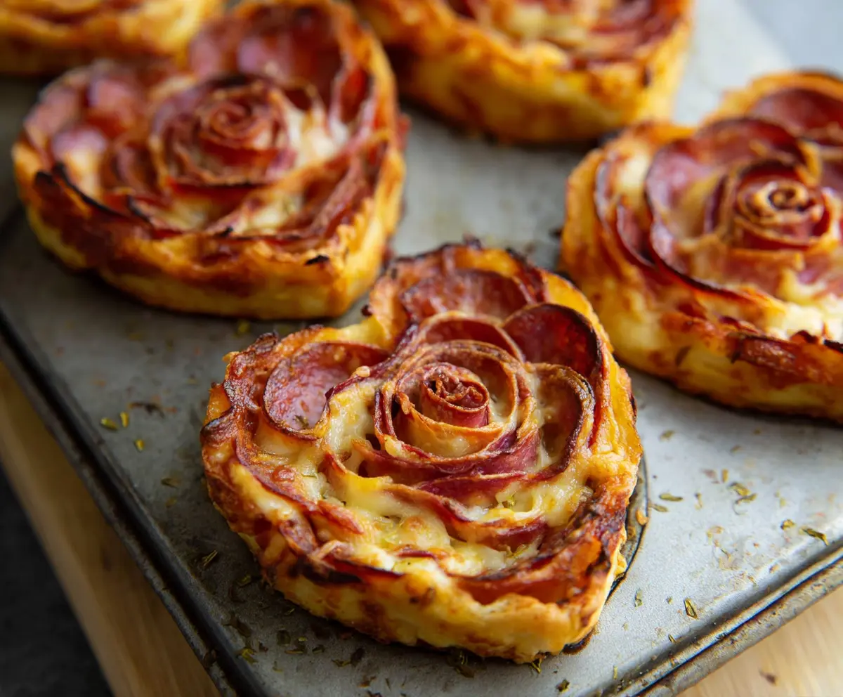 Heart-Shaped Pizza Roses Recipe