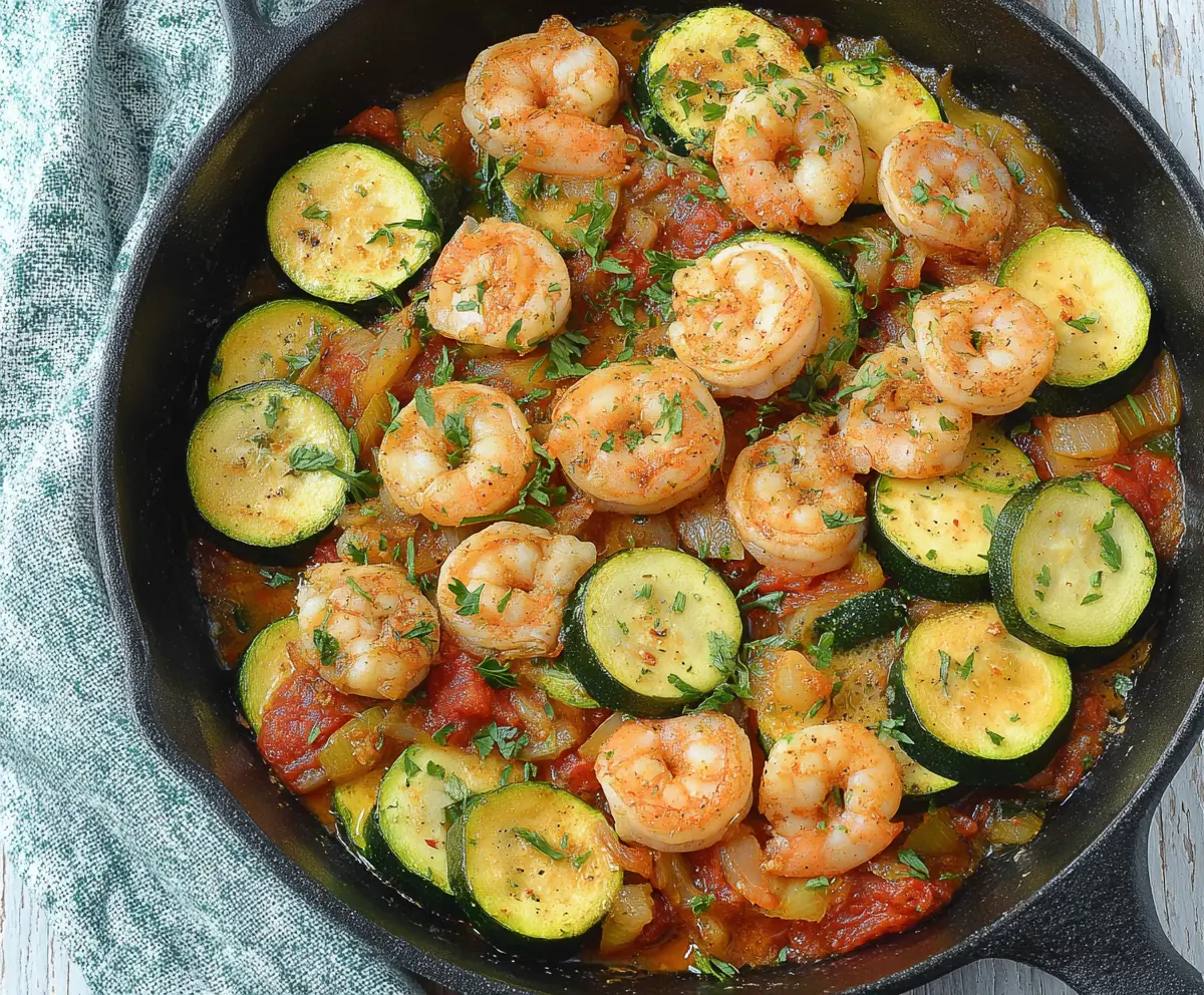 Easy Shrimp & Zucchini Skillet