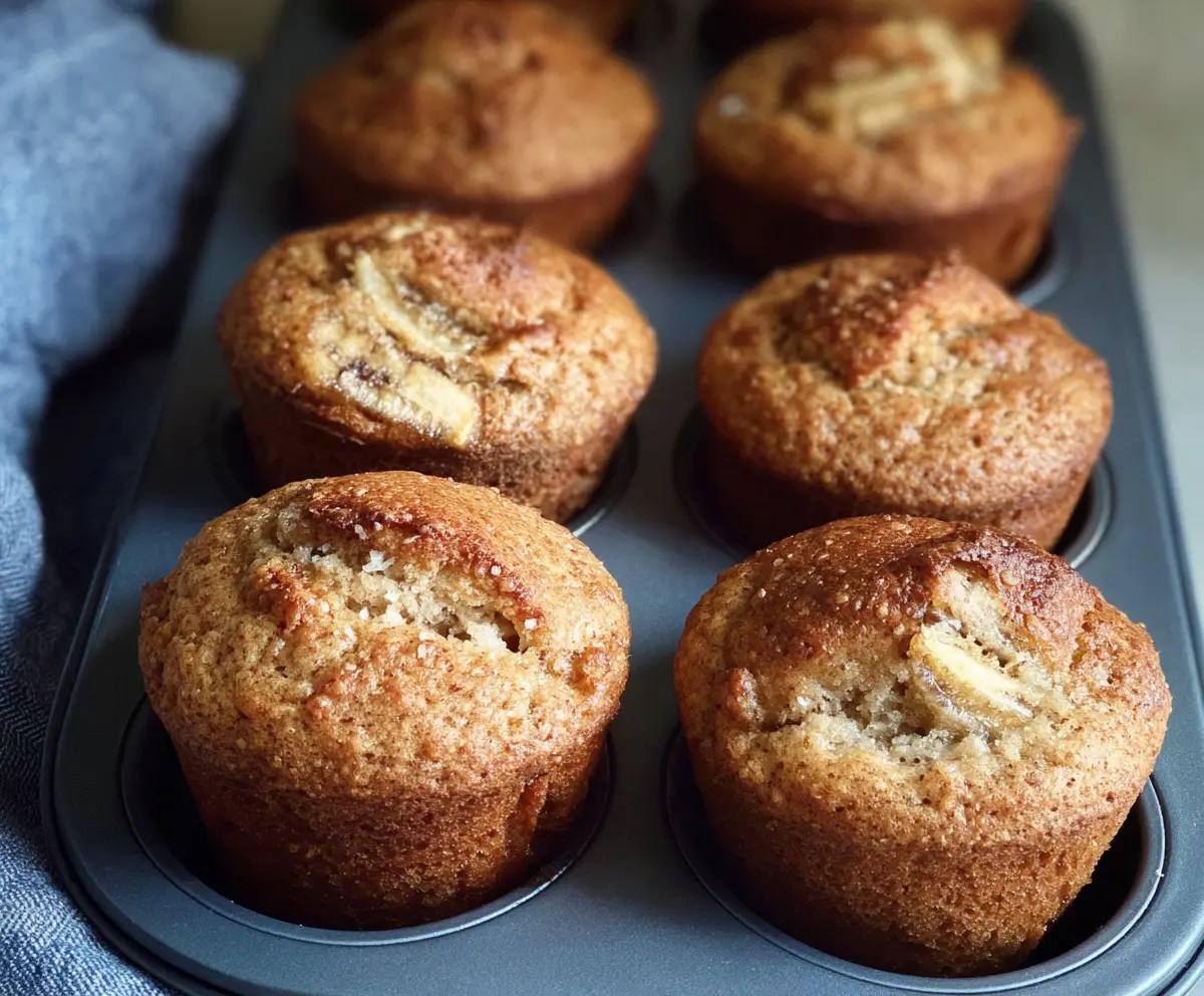 Easy Sourdough Banana Muffins