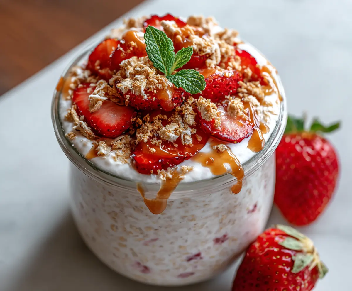 Strawberry Cheesecake Overnight Oats