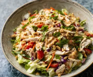 Thai Chicken Salad with Peanut Dressing