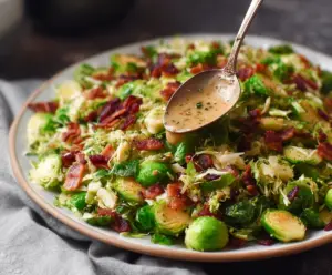 Warm Brussels Sprouts Bacon Salad