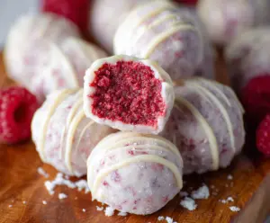 White Chocolate Raspberry Truffles