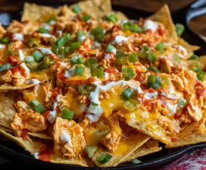 Buffalo Chicken Dip Loaded Nachos