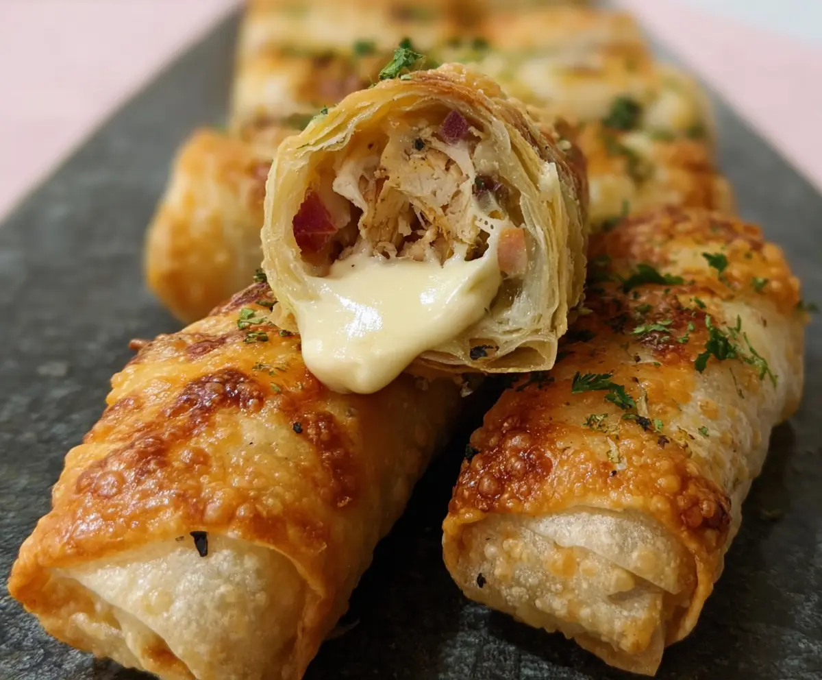 Easy Cheesy Chicken Spring Rolls
