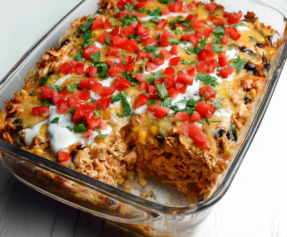 Easy Chicken Burrito Casserole Recipe