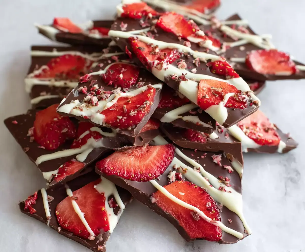 Easy Chocolate Strawberry Bark