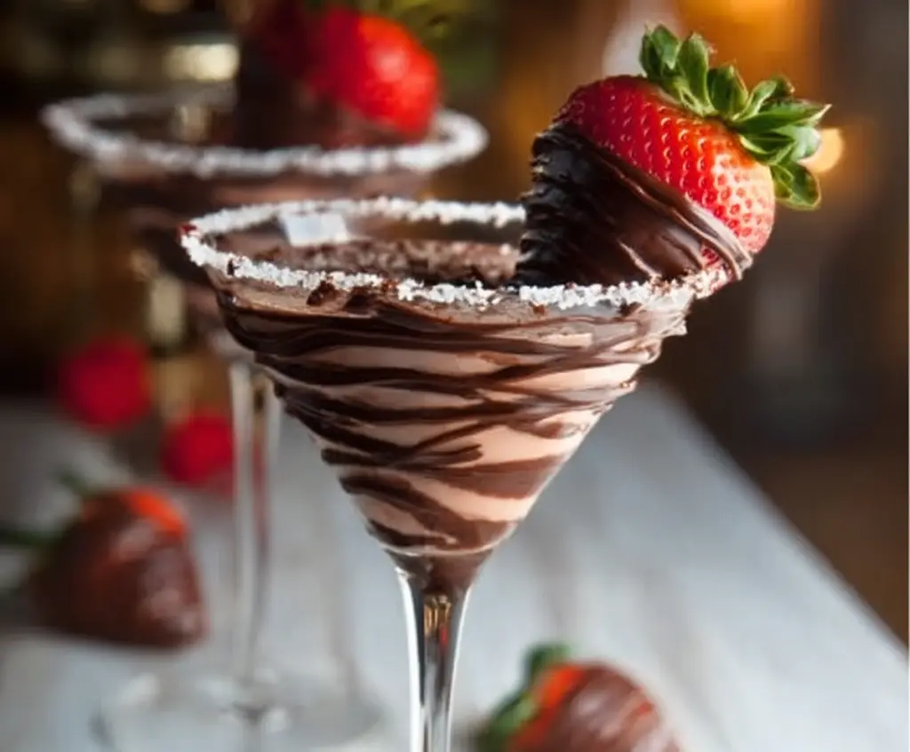 Chocolate Covered Strawberry Martini