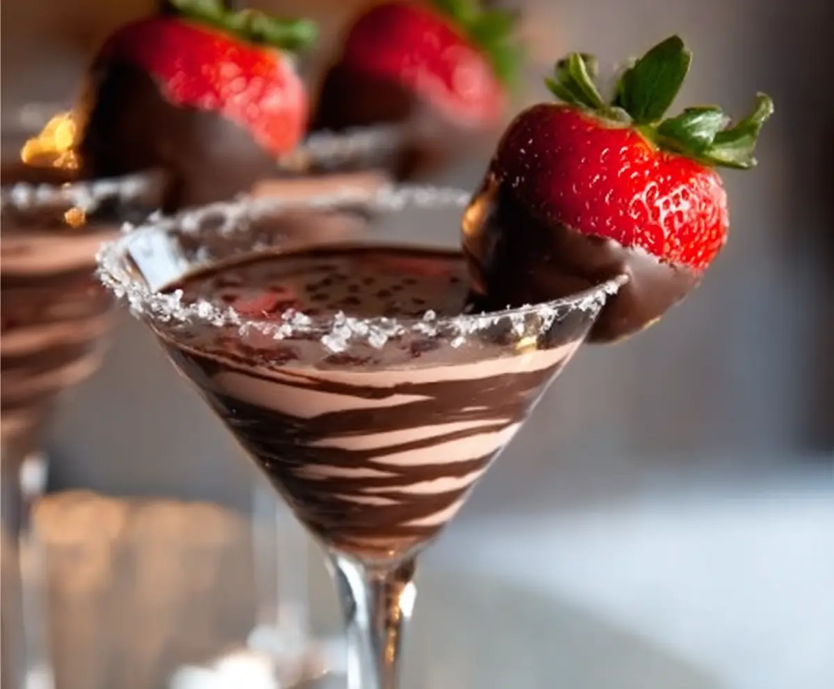 Easy Chocolate Covered Strawberry Martini