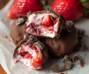 Chocolate Strawberry Yogurt Bites