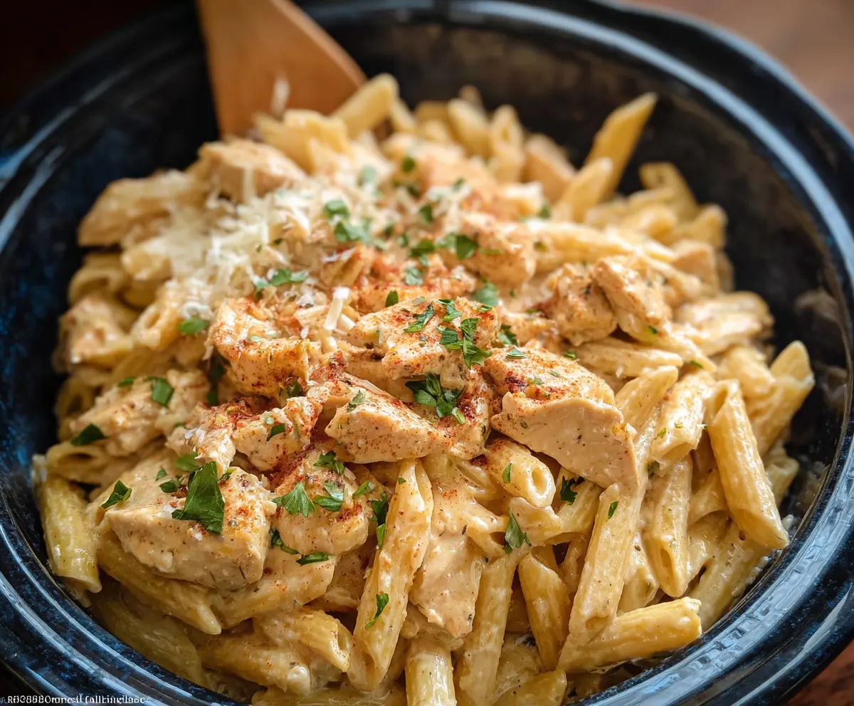 Easy Crock Pot Cajun Chicken Pasta