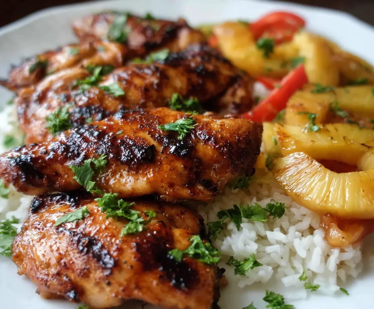 Easy Hawaiian Chicken with Coconut Rice