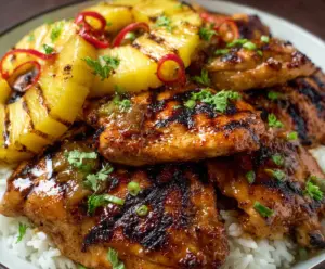 Hawaiian Chicken with Coconut Rice