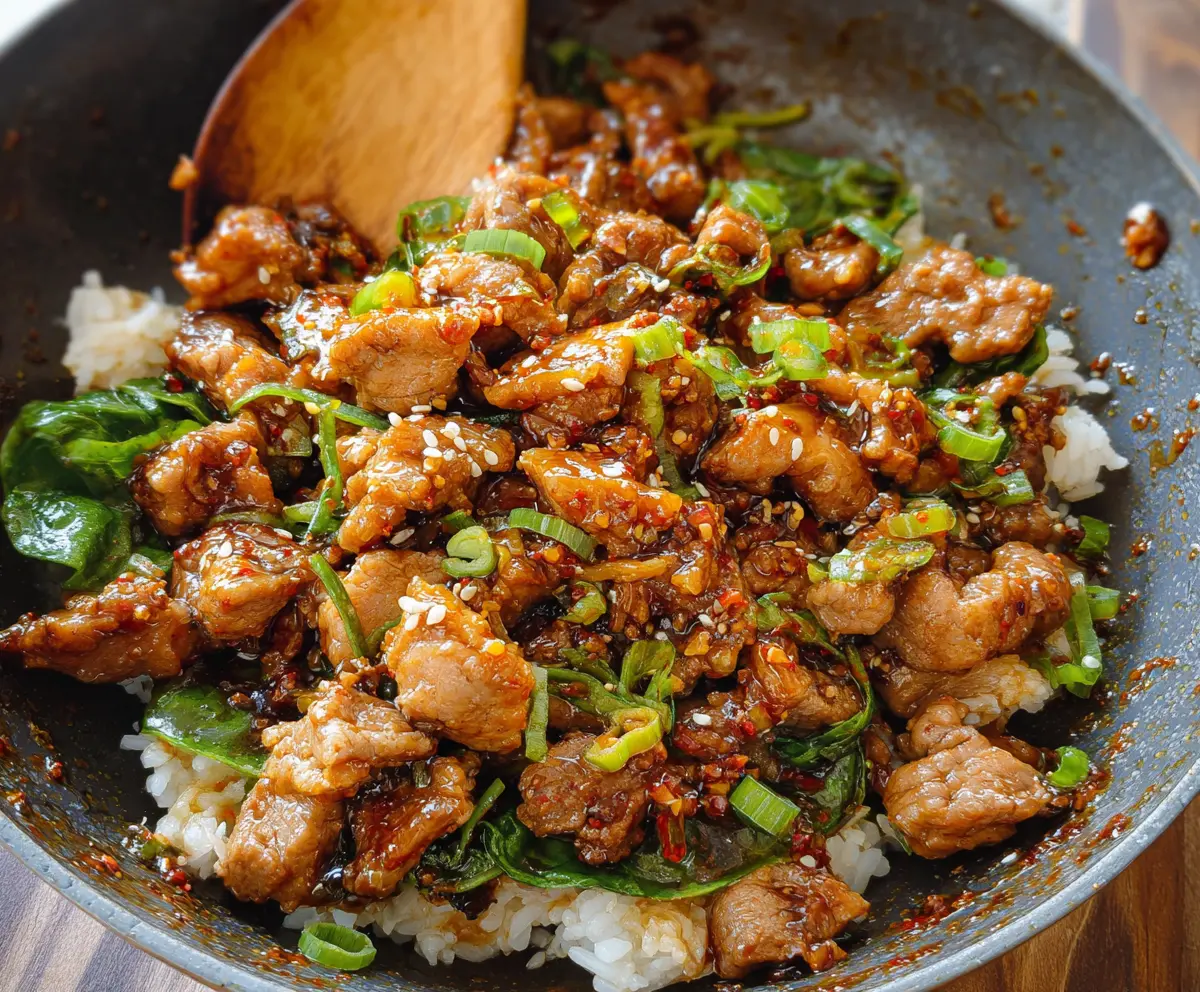 Easy Honey Garlic Pork Rice Bowl