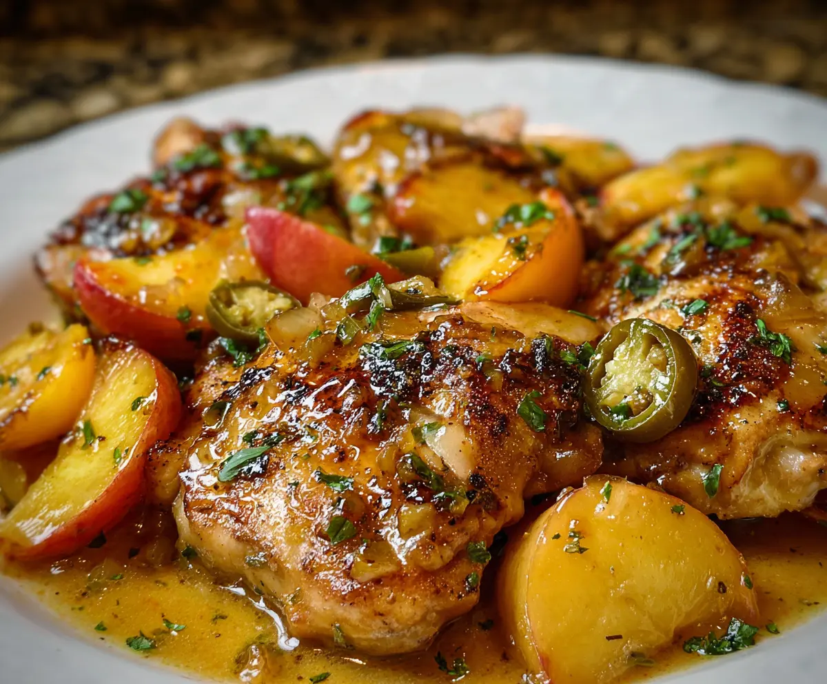 Sweet & Spicy Jalapeno Peach Chicken