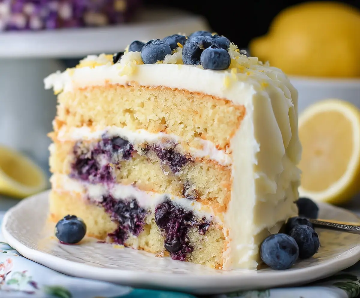 Easy Lemon Blueberry Cake Recipe