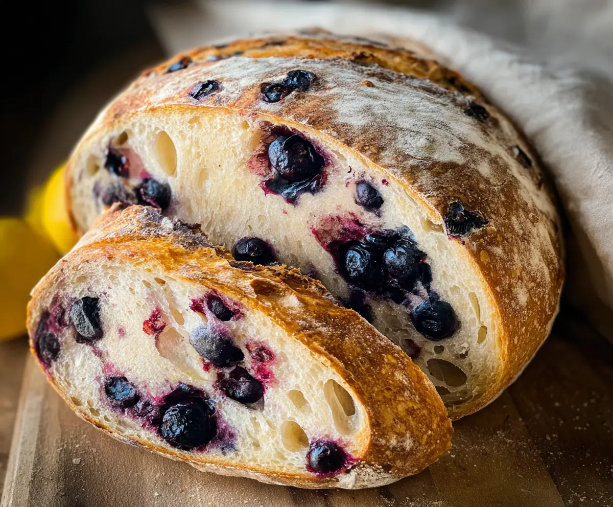 Easy Lemon Blueberry Sourdough Bread