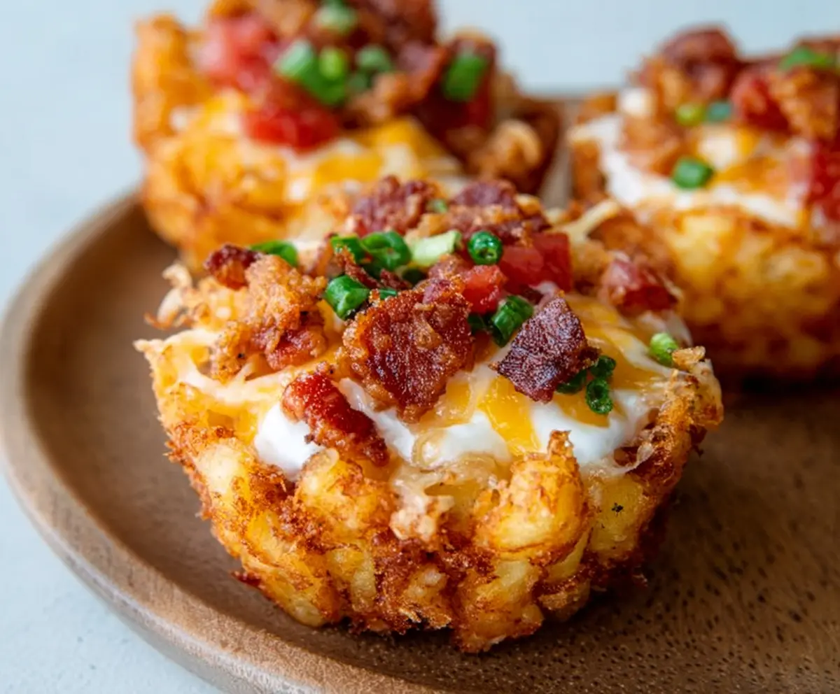 Easy Loaded Tater Tot Cups
