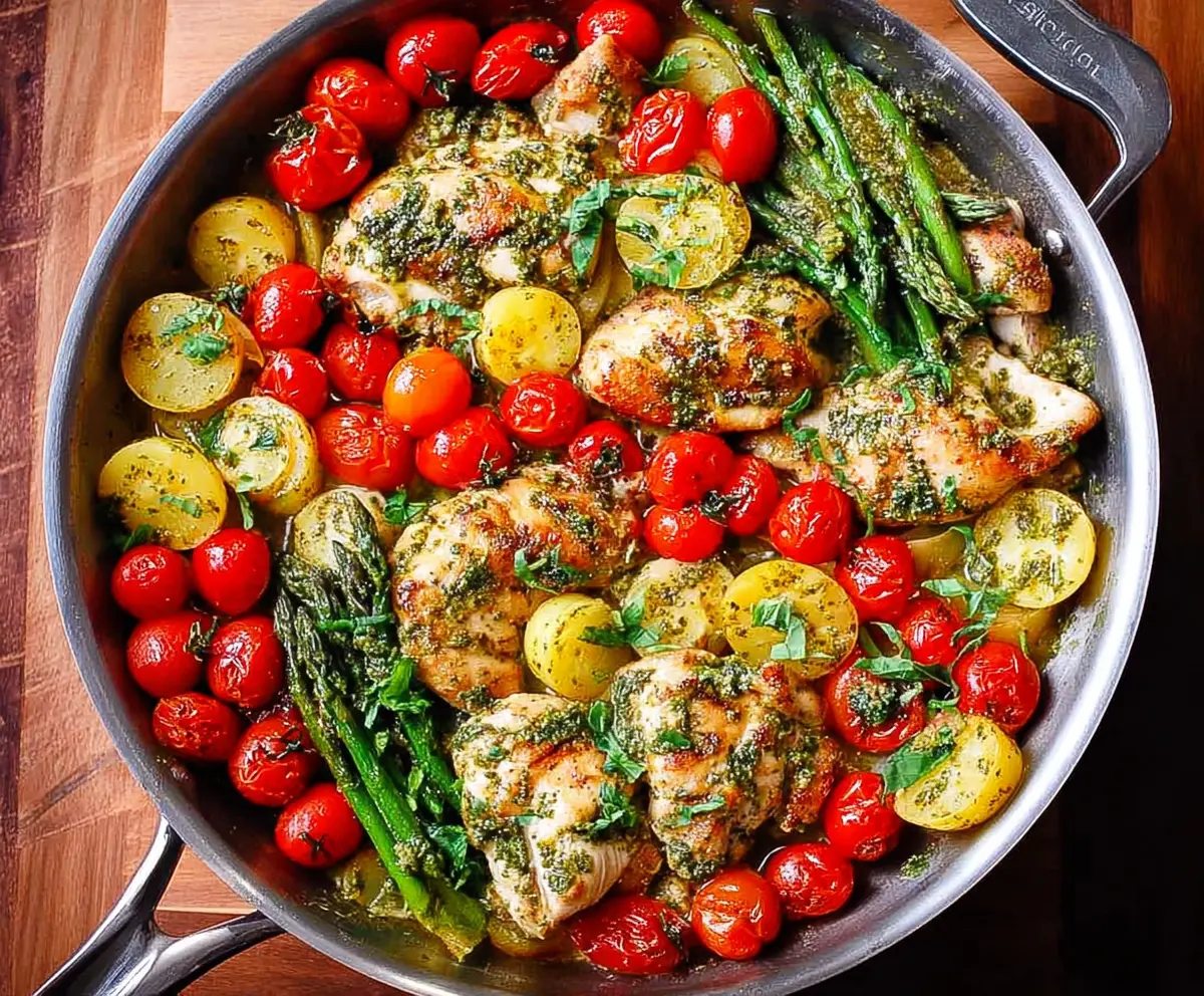 Easy One-Pan Pesto Chicken