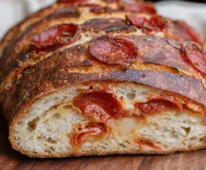 Pepperoni Pizza Sourdough Bread