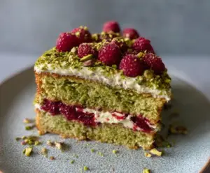 Pistachio Raspberry Cake