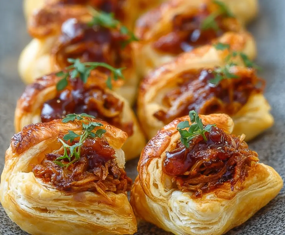 Easy Pulled Pork Pastry Puffs