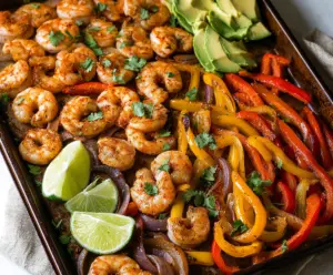 Sheet-Pan Shrimp Fajitas with Peppers