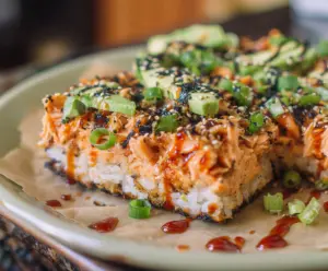 Spicy Salmon Sushi Bake