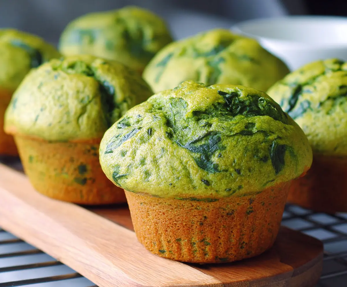 Healthy Spinach Banana Muffins